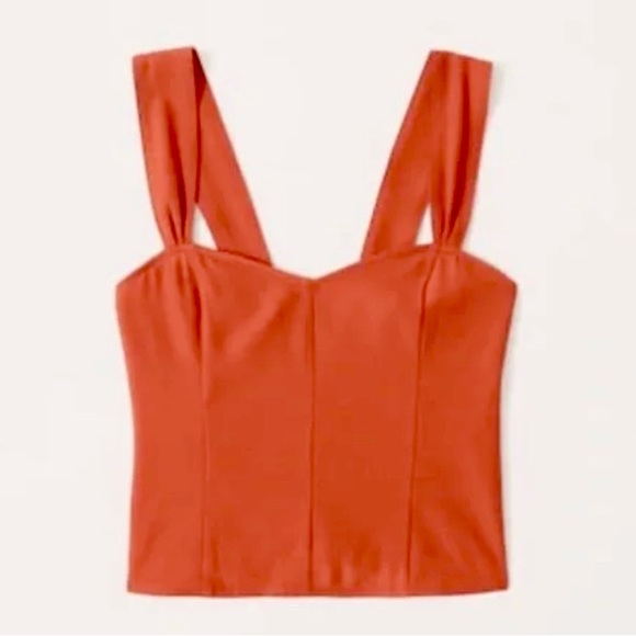 Abercrombie & Fitch Tops - Abercrombie Red Wide Strap V-Neck Cami